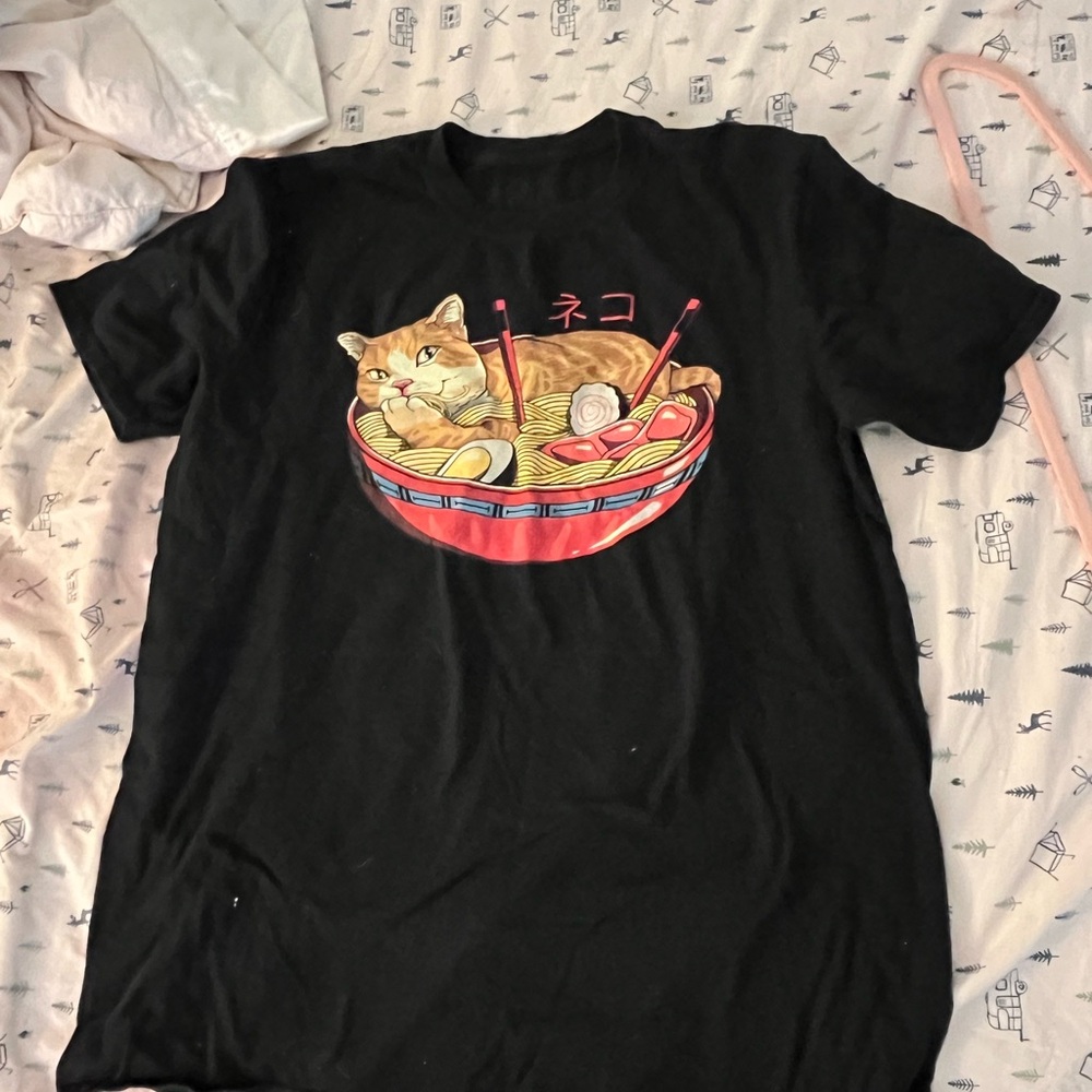 Black and Red Graphic Top Clothing & Accessories
